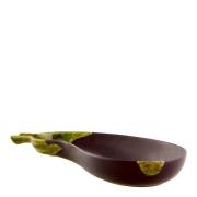 Bordallo Pinheiro - Aubergine fat 24,5 cm lilla/grønn