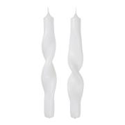 Broste Copenhagen - Twist vridde lys 2,4x23 cm pure white