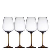 Lyngby Glas - Vienna vinglass 53 cl 4 stk amber