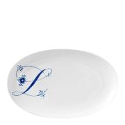 Royal Copenhagen - Alfabet oval tallerken L 23 cm