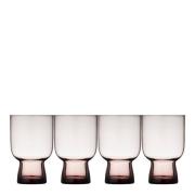 Lyngby Glas - Sorrento vannglass 30 cl 4 stk pink