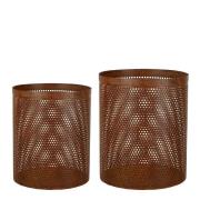 GUS Design - Lykt rund 2 stk 30/25 cm rust