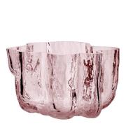 Kosta Boda - Crackle lyslykt 5,8 cm rosa