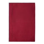 Langkilde & Søn - Løper med brodert hullsøm 300x30 cm mørkerød