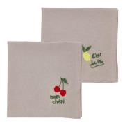 Södahl - Bistro tøyservietter 40x40 cm 2 stk green