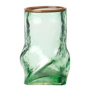 Broste Copenhagen - Ellen vase 22 cm green/foffee brown