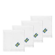 Södahl - Festlig tøyservietter 40x40 cm 4 stk hvit