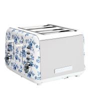 Laura Ashley - Brødrister 4-skiver China Rose blå/hvit