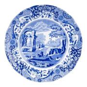 Spode - Blue Italian tallerken flat 23 cm blå/hvit
