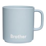Design Letters - Favourite kopp med hank Brother 25 cl light blue