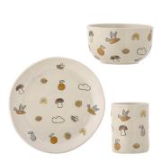 Bloomingville MINI - Agnes barneservise 3 deler hvit