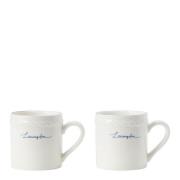 Lexington - Icons espressokrus 10 cl 2 stk hvit/blå