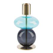 Holmegaard - Bubble lysestake 14 cm blå/smoke