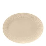 Lyngby Porcelæn - Rhombe Earth ovalt serveringsfat 35x26,5 cm marble