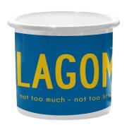 Citronelles - Fika Emaljekopp 30 cl lagom blå gul