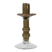 ByOn - Lara lysestake 22 cm grønn/klar