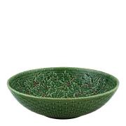 Bordallo Pinheiro - Holly skål 35,5 cm misteltein grønn