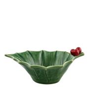 Bordallo Pinheiro - Holly skål 21,5x15,5 cm misteltein grønn