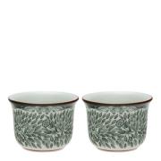 Rörstrand - Ostindia Floris eggeglass 5,5 cm 2 stk grønn