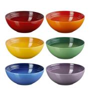 Le Creuset - Rainbow dyp tallerken 16 cm 6 stk