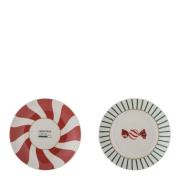 Bloomingville - Yule tallerken 12,5 cm 2 stk julemotiv