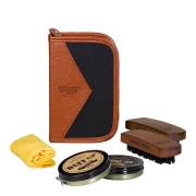 Gentlemen's Hardware - Skopleiesett 5 deler i etui brun/svart