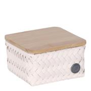 Handed By - Top Fit Tiny oppbevaringskurv m/lokk 13x13x8 cm champagne