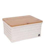 Handed By - Top Fit stor oppbevaringskurv m/lokk 31x23x15 cm champagne