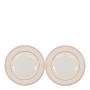 Nicolas Vahé - Bistro middagstallerken 27 cm 2 stk rød/hvit