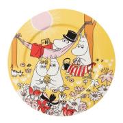 MoominArabia - Serveringsfat 30 cm Familietid gul
