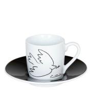 Könitz - Picasso espressokopp med skål 8,5 cl 2 par La Colombe De La P...