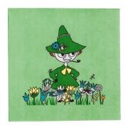 MoominArabia - Mummi serviett 33x33 cm 20 stk Snusmumrikken grønn