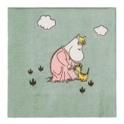 MoominArabia - Mummi serviett 33x33 cm 20 stk Omtanke grønn