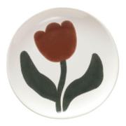 Broste Copenhagen - Dora tallerken 15 cm Mocha Bisque/Agave Green