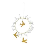 House Doctor - Bird julepynt 10 cm hvit messing