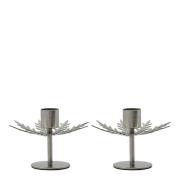 House Doctor - Snowflake lysestake i jern 2 stk sølv