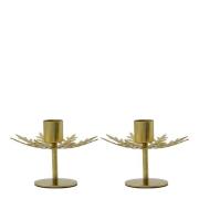 House Doctor - Snowflake lysestake i jern 2 stk antikk messing