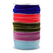 House Doctor - Velvet bånd 5 stk blå korall