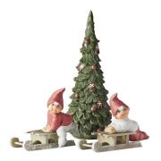 Klarborg - Carl & Joanne nisser med juletre 16 cm