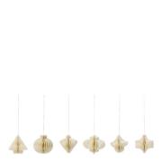 House Doctor - Comb julepynt 6 stk hvit