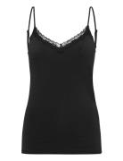 Pckate Lace Singlet Jrs Noos Topp Black Pieces