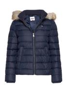 Tjw Basic Hooded Down Jacket Fôret Jakke Blue Tommy Jeans