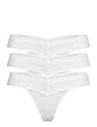 Brief Thong Low Lacey 3 Pack Stringtruse Undertøy White Lindex