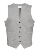 Superflex Knitted Waistcoat Dressvest Grey Lindbergh