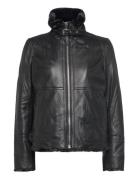 Alice Leather Bomber Jacket Skinnjakke Skinnjakke Black Jofama