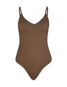 Lyx Bea Swimsuit Badedrakt Badetøy Brown Becksöndergaard