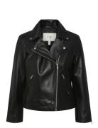 Yasphil 7/8 Leather Jacket Noos Skinnjakke Skinnjakke Black YAS