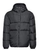 Essential Down Jacket Fôret Jakke Black Tommy Hilfiger