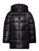 Kogscarlett Hood Puffer Cp Otw Fôret Jakke Black Kids Only