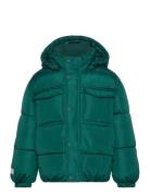 Jacket Puffer Fôret Jakke Green Lindex